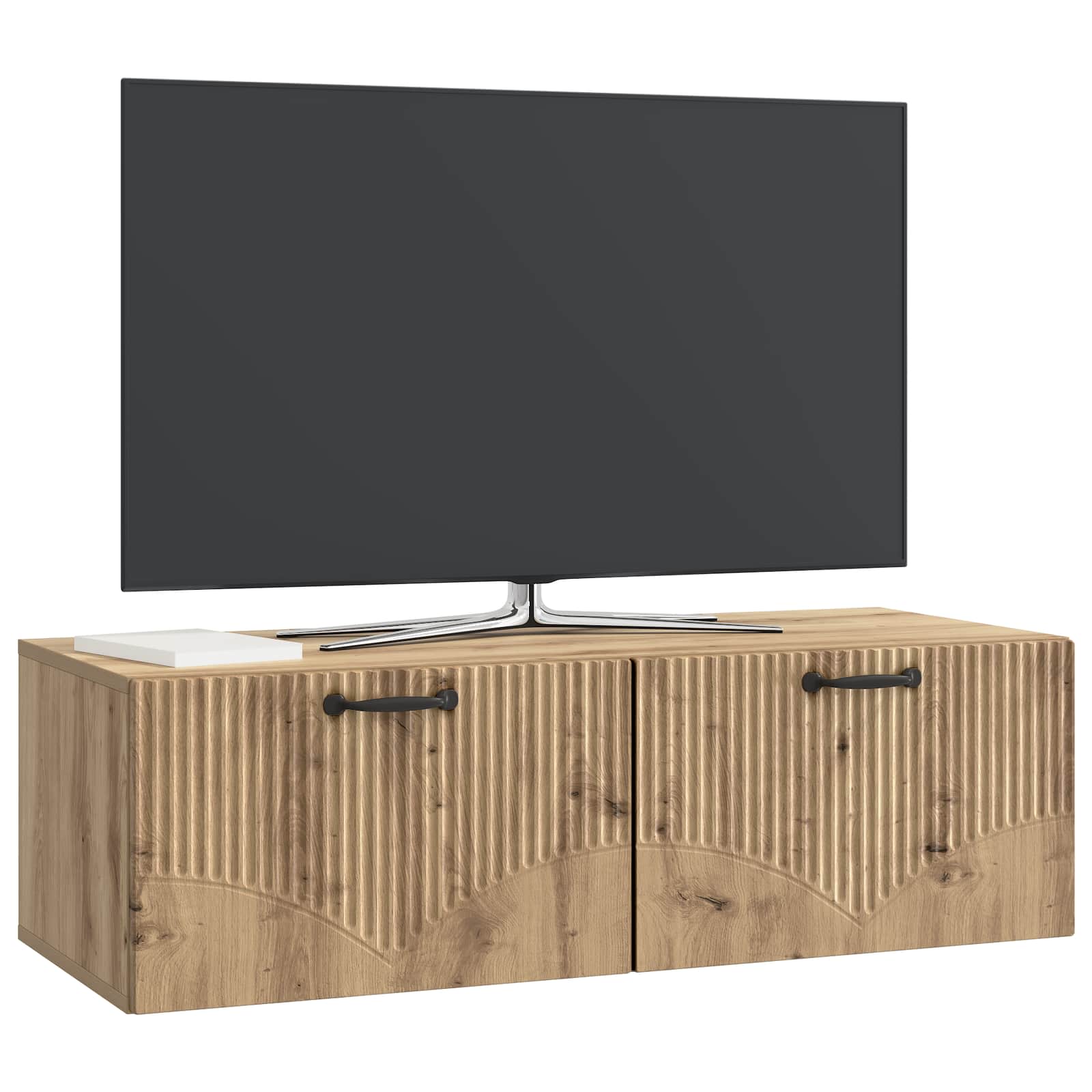 Nástěnná Tv Skříň 98 X 41 X 30 Cm Dub Artisan Kompozitní Dřevo