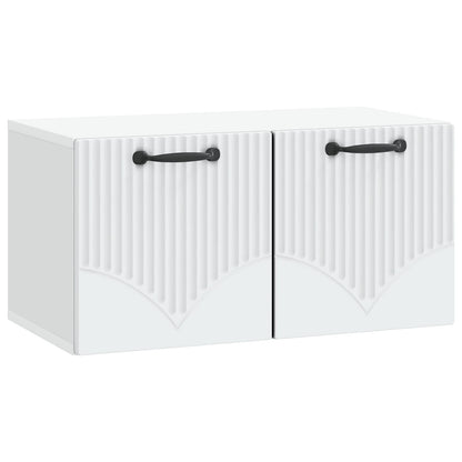 Nástěnná Tv Skříň Bílá 59,5 X 31 X 30 Cm Kompozitní Dřevo