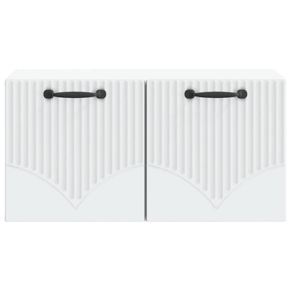 Nástěnná Tv Skříň Bílá 59,5 X 31 X 30 Cm Kompozitní Dřevo