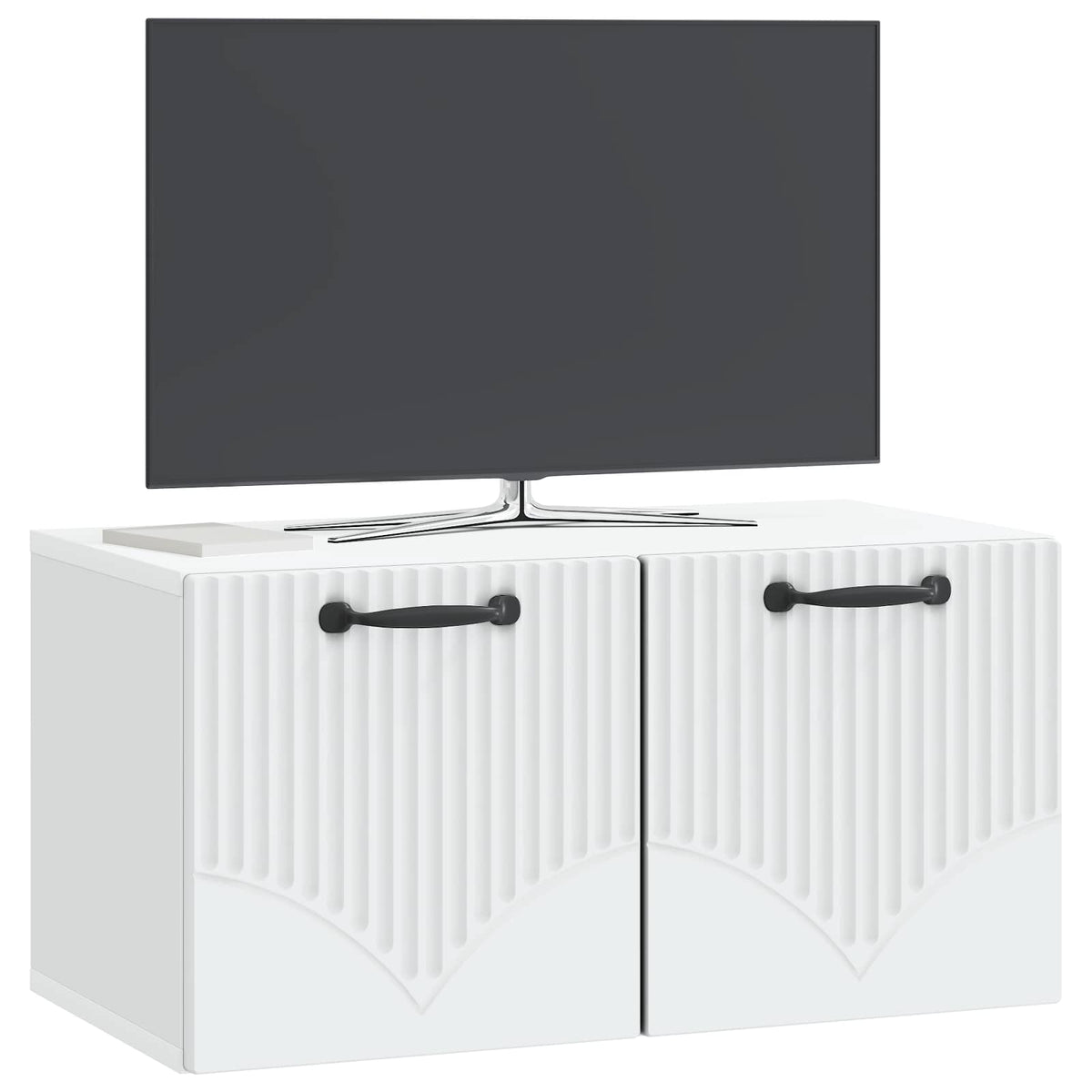 Nástěnná Tv Skříň Bílá 59,5 X 31 X 30 Cm Kompozitní Dřevo