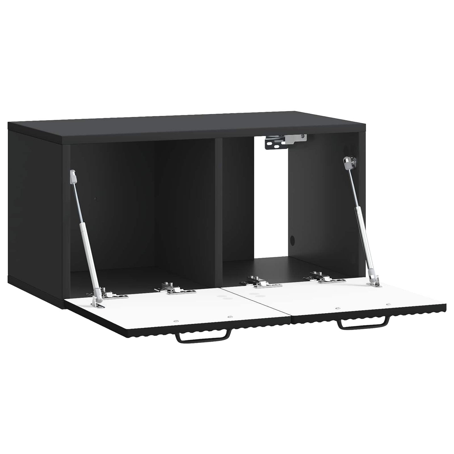 Nástěnná Tv Skříň Černá 59,5 X 31 X 30 Cm Kompozitní Dřevo