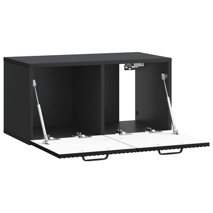 Nástěnná Tv Skříň Černá 59,5 X 31 X 30 Cm Kompozitní Dřevo