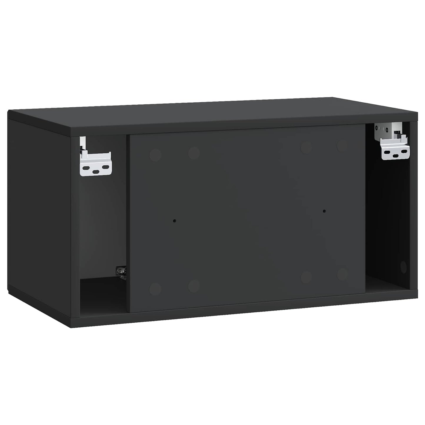 Nástěnná Tv Skříň Černá 59,5 X 31 X 30 Cm Kompozitní Dřevo