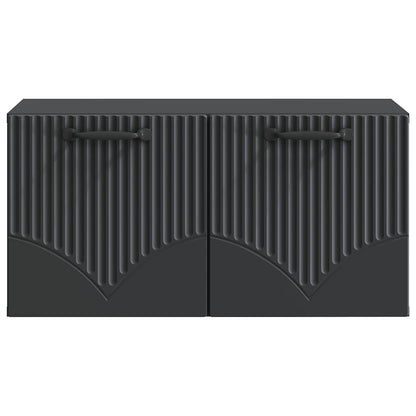 Nástěnná Tv Skříň Černá 59,5 X 31 X 30 Cm Kompozitní Dřevo