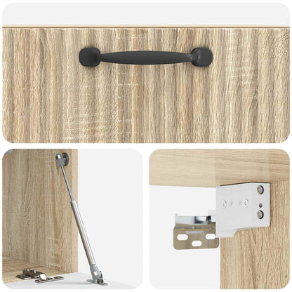Nástěnná Tv Skříň Dub Sonoma 59,5 X 31 X 30 Cm Kompozitní Dřevo