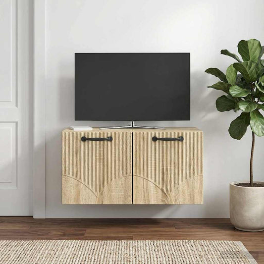 Nástěnná Tv Skříň Dub Sonoma 59,5 X 31 X 30 Cm Kompozitní Dřevo
