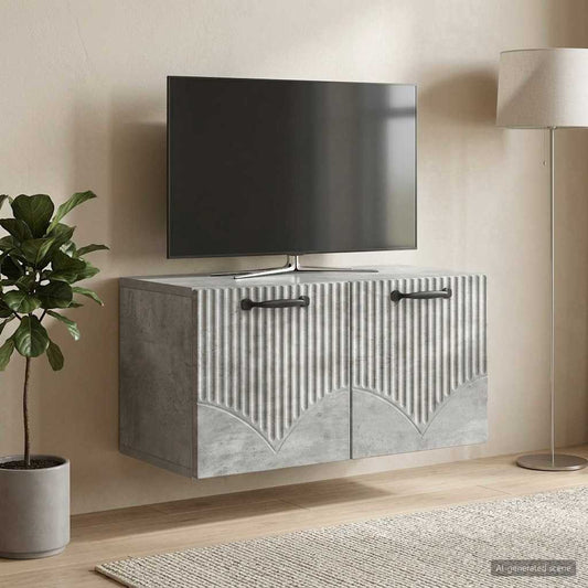 Nástěnná Tv Skříň Nástěnný Betonově Šedá 59,5 X 31 X 30 Cm