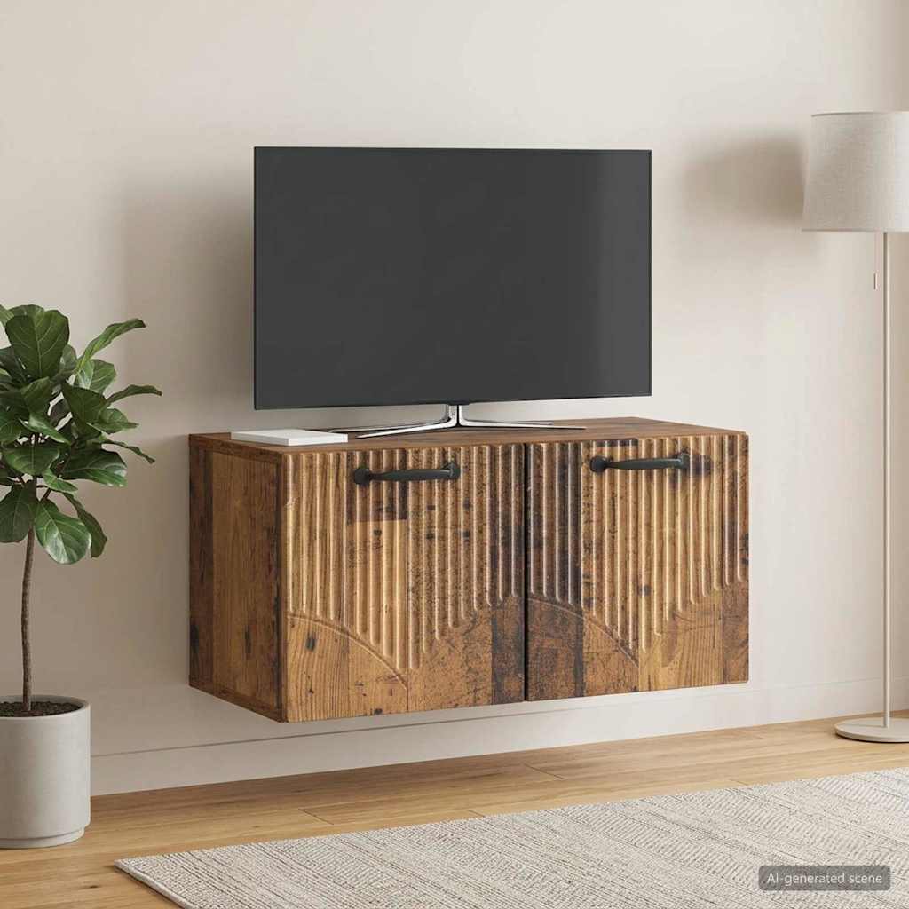 Nástěnná Tv Skříň Staré Dřevo 59,5 X 31 X 30 Cm