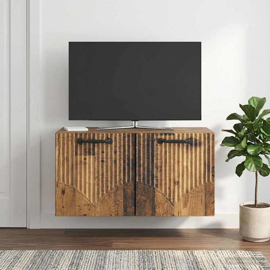 Nástěnná Tv Skříň Staré Dřevo 59,5 X 31 X 30 Cm