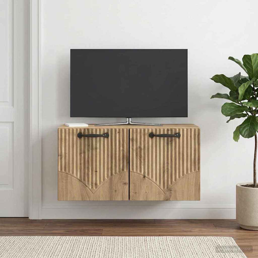 Nástěnná Tv Skříň 59,5 X 31 X 30 Cm Dub Artisan
