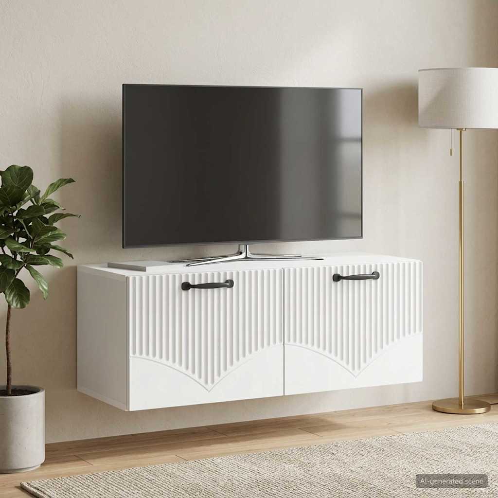 Nástěnná Tv Skříň Bílá 78,5 X 31 X 30 Cm Kompozitní Dřevo
