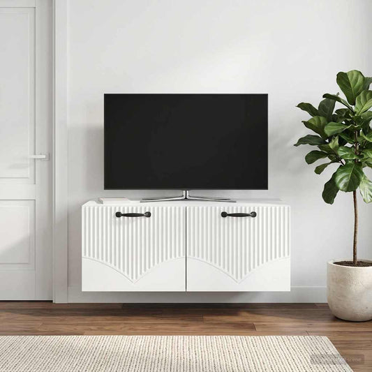 Nástěnná Tv Skříň Bílá 78,5 X 31 X 30 Cm Kompozitní Dřevo