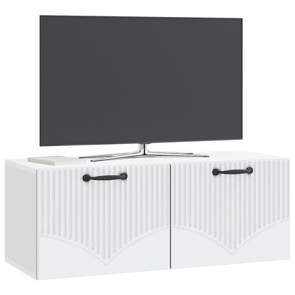 Nástěnná Tv Skříň Bílá 78,5 X 31 X 30 Cm Kompozitní Dřevo