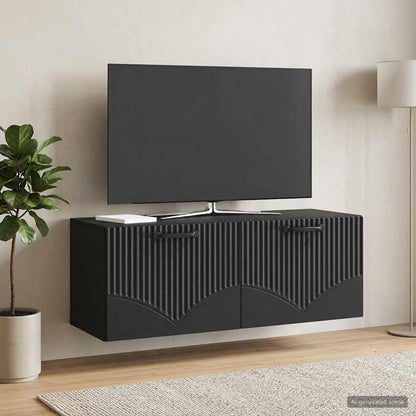 Nástěnná Tv Skříň Černá 78,5 X 31 X 30 Cm Kompozitní Dřevo