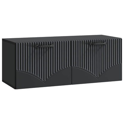 Nástěnná Tv Skříň Černá 78,5 X 31 X 30 Cm Kompozitní Dřevo