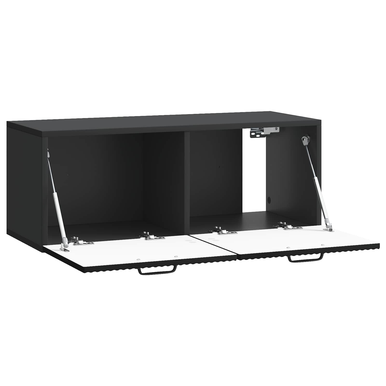Nástěnná Tv Skříň Černá 78,5 X 31 X 30 Cm Kompozitní Dřevo