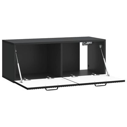 Nástěnná Tv Skříň Černá 78,5 X 31 X 30 Cm Kompozitní Dřevo