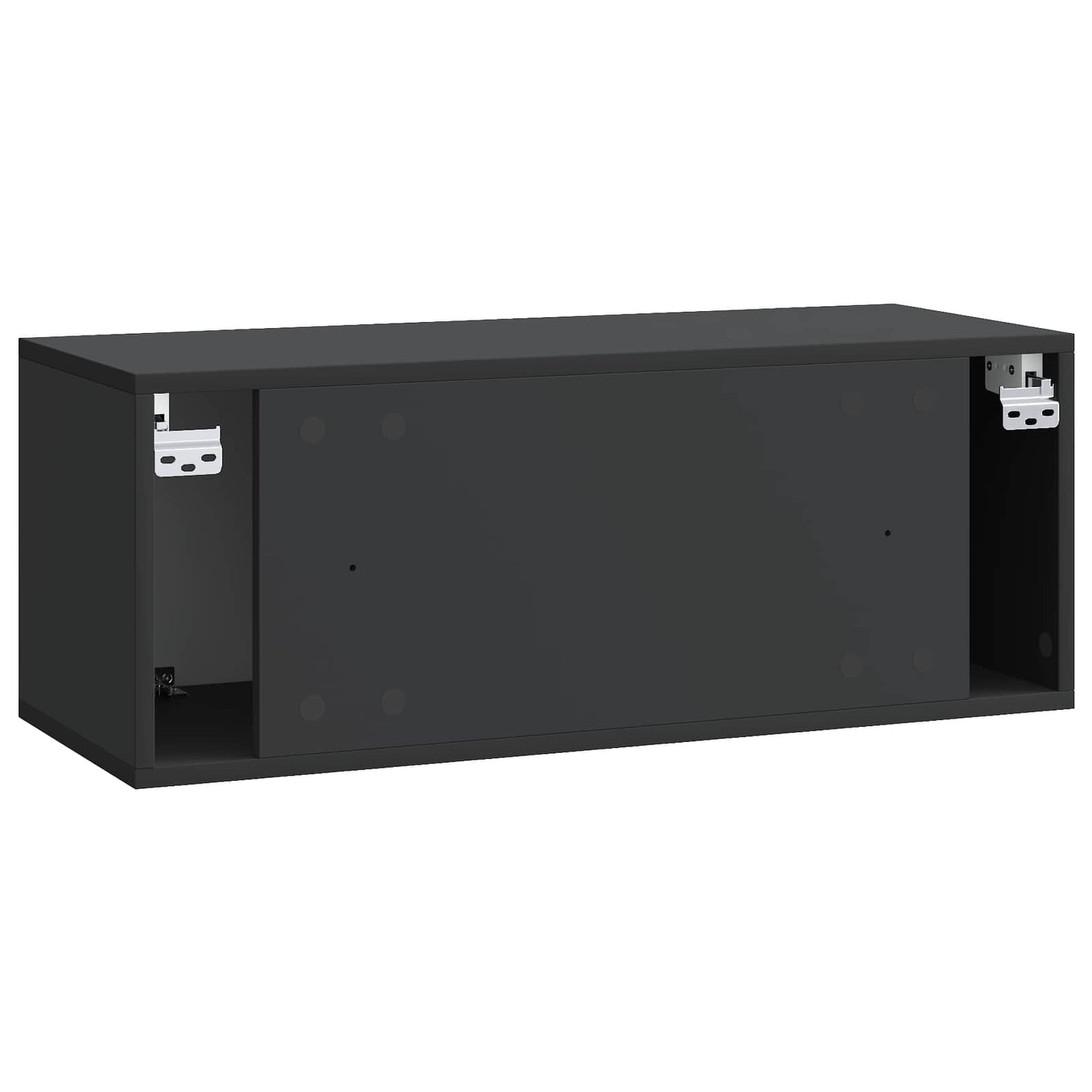 Nástěnná Tv Skříň Černá 78,5 X 31 X 30 Cm Kompozitní Dřevo