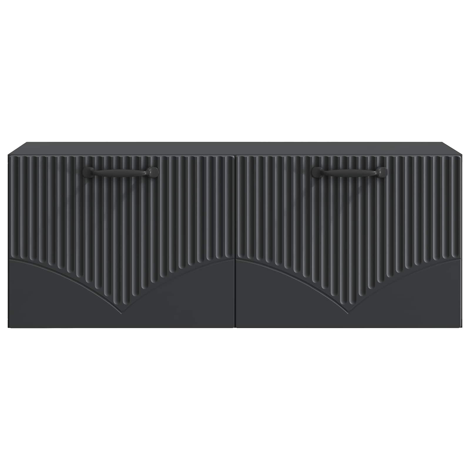 Nástěnná Tv Skříň Černá 78,5 X 31 X 30 Cm Kompozitní Dřevo