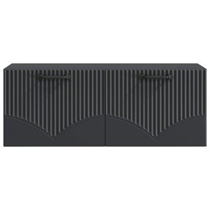 Nástěnná Tv Skříň Černá 78,5 X 31 X 30 Cm Kompozitní Dřevo