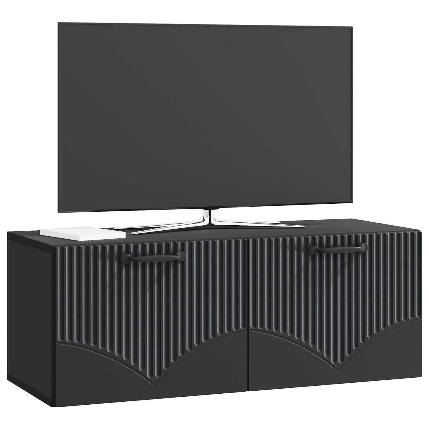 Nástěnná Tv Skříň Černá 78,5 X 31 X 30 Cm Kompozitní Dřevo