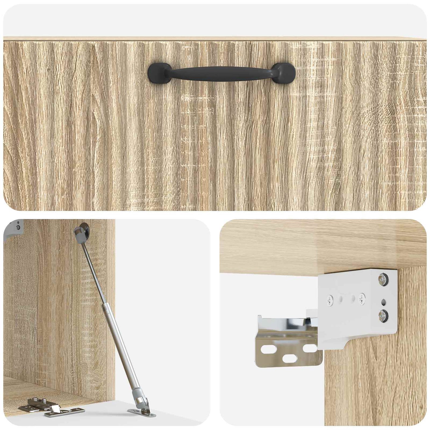 Nástěnná Tv Skříň Dub Sonoma 78,5 X 31 X 30 Cm Kompozitní Dřevo