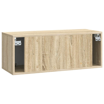 Nástěnná Tv Skříň Dub Sonoma 78,5 X 31 X 30 Cm Kompozitní Dřevo