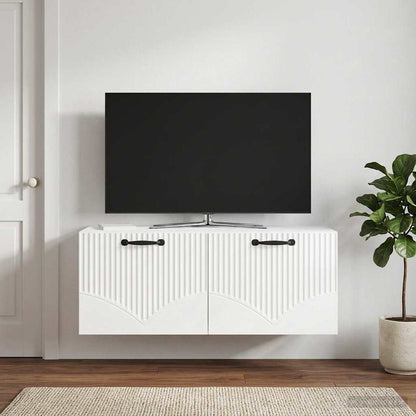 Nástěnná Tv Skříň Bílá S Vysokým Leskem 78,5 X 31 X 30 Cm