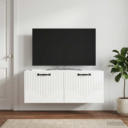 Nástěnná Tv Skříň Bílá S Vysokým Leskem 78,5 X 31 X 30 Cm