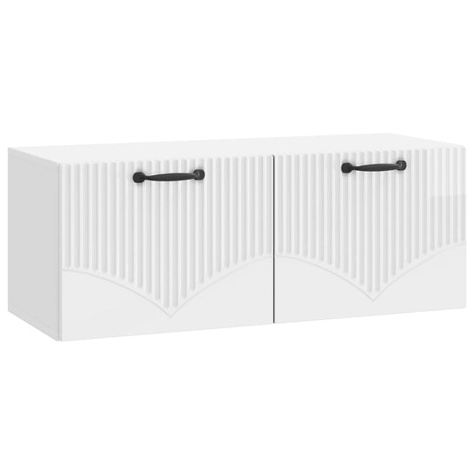 Nástěnná Tv Skříň Bílá S Vysokým Leskem 78,5 X 31 X 30 Cm