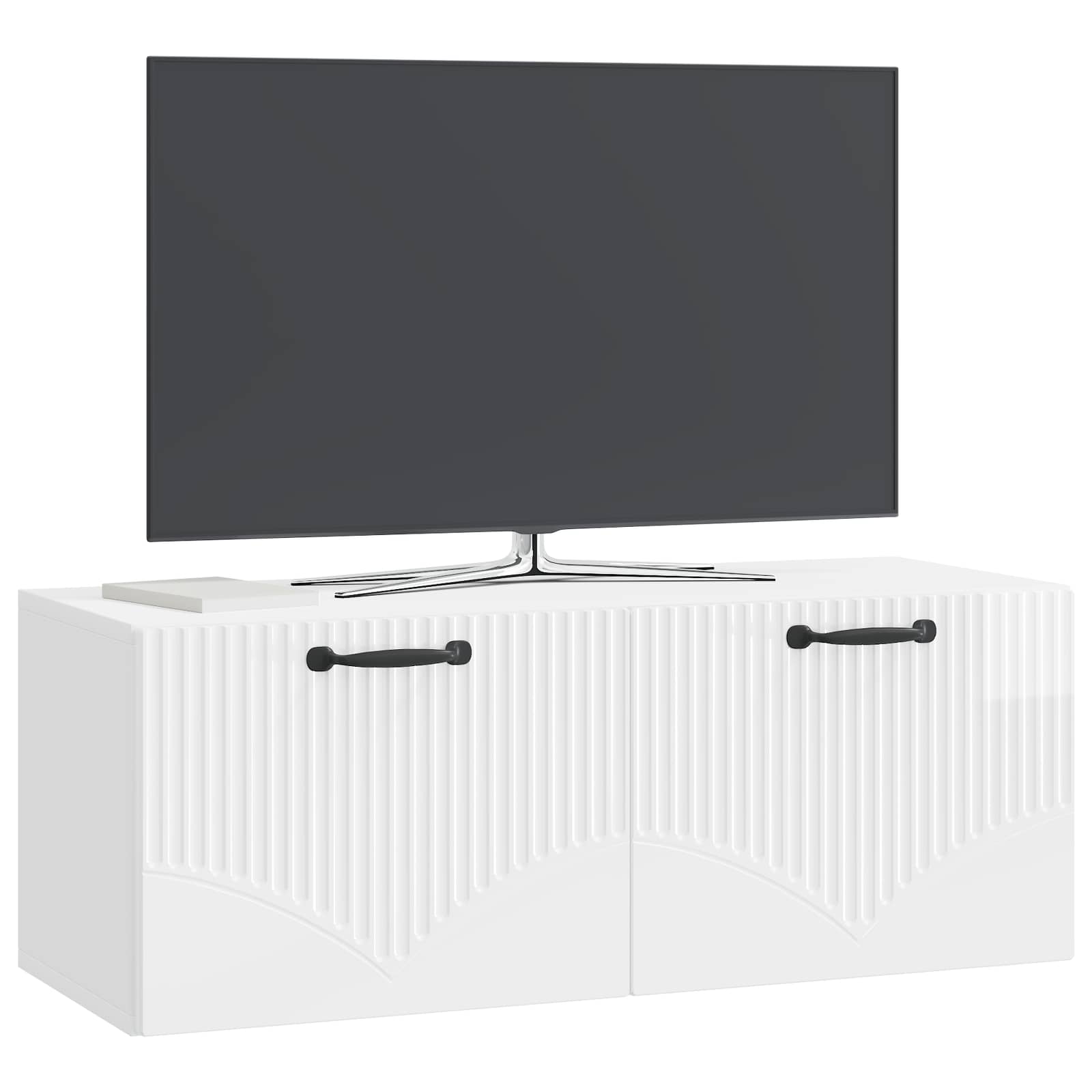 Nástěnná Tv Skříň Bílá S Vysokým Leskem 78,5 X 31 X 30 Cm
