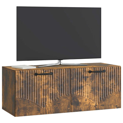 Nástěnná Tv Skříň Nástěnný Kouřový Dub 78,5 X 31 X 30 Cm