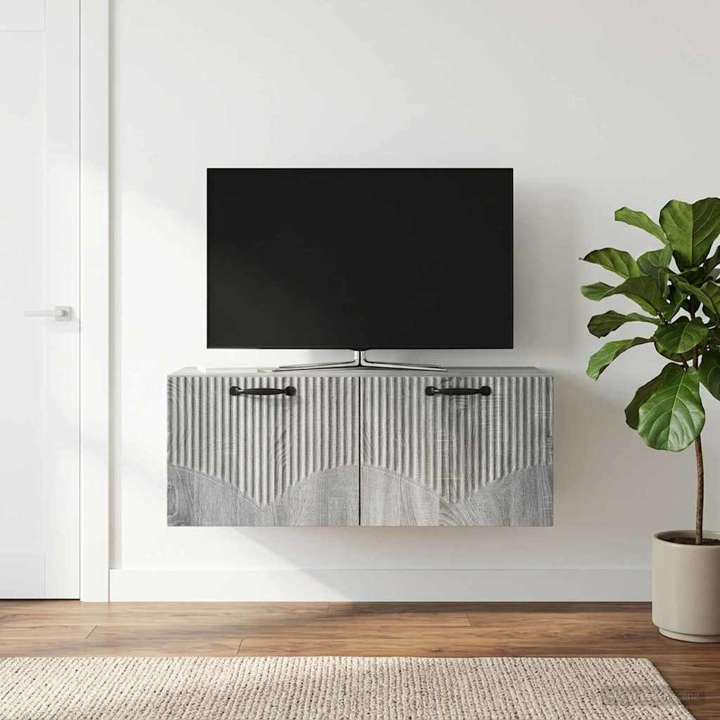 Nástěnná Tv Skříň Nástěnný Šedá Sonoma 78,5 X 31 X 30 Cm