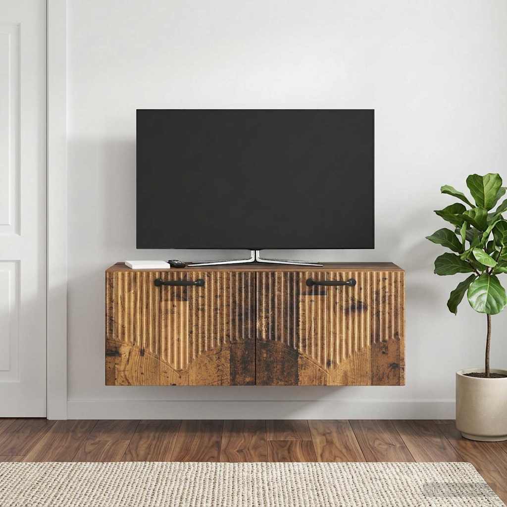 Nástěnná Tv Skříň Staré Dřevo 78,5 X 31 X 30 Cm