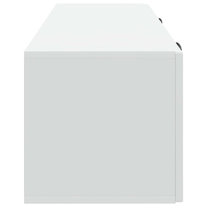 Nástěnná Tv Skříň Bílá 98 X 31 X 30 Cm Kompozitní Dřevo