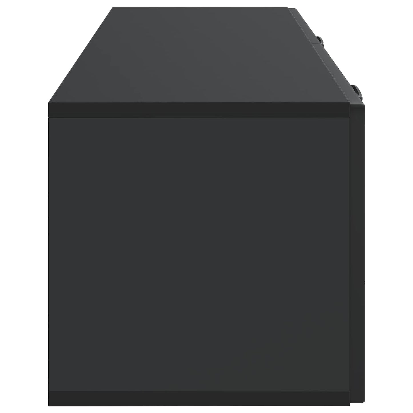 Nástěnná Tv Skříň Černá 98 X 31 X 30 Cm Kompozitní Dřevo