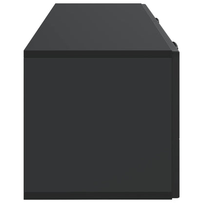 Nástěnná Tv Skříň Černá 98 X 31 X 30 Cm Kompozitní Dřevo