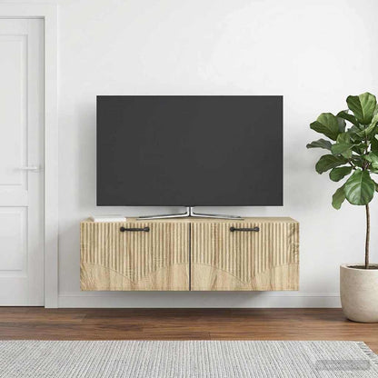Nástěnná Tv Skříň Dub Sonoma 98 X 31 X 30 Cm Kompozitní Dřevo
