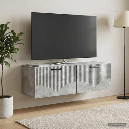 Nástěnná Tv Skříň Nástěnný Betonově Šedá 98 X 31 X 30 Cm
