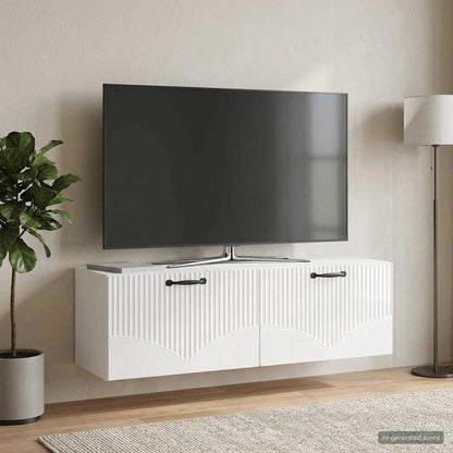 Nástěnná Tv Skříň Bílá S Vysokým Leskem 98 X 31 X 30 Cm