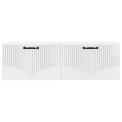 Nástěnná Tv Skříň Bílá S Vysokým Leskem 98 X 31 X 30 Cm