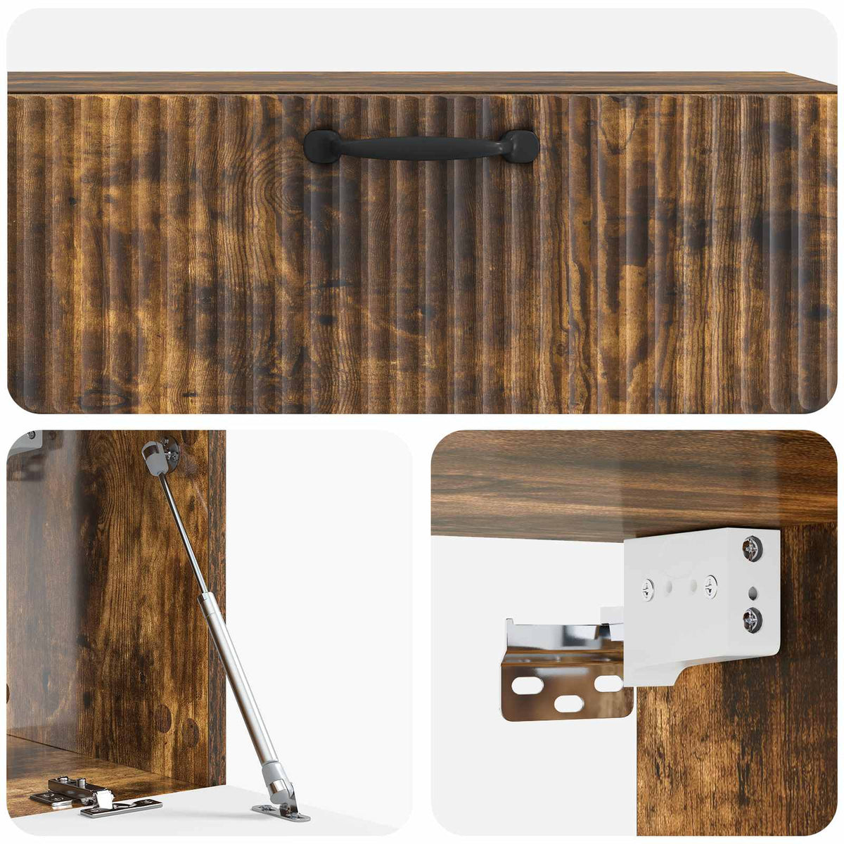 Nástěnná Tv Skříň Kouřový Dub 98 X 31 X 30 Cm Kompozitní Dřevo