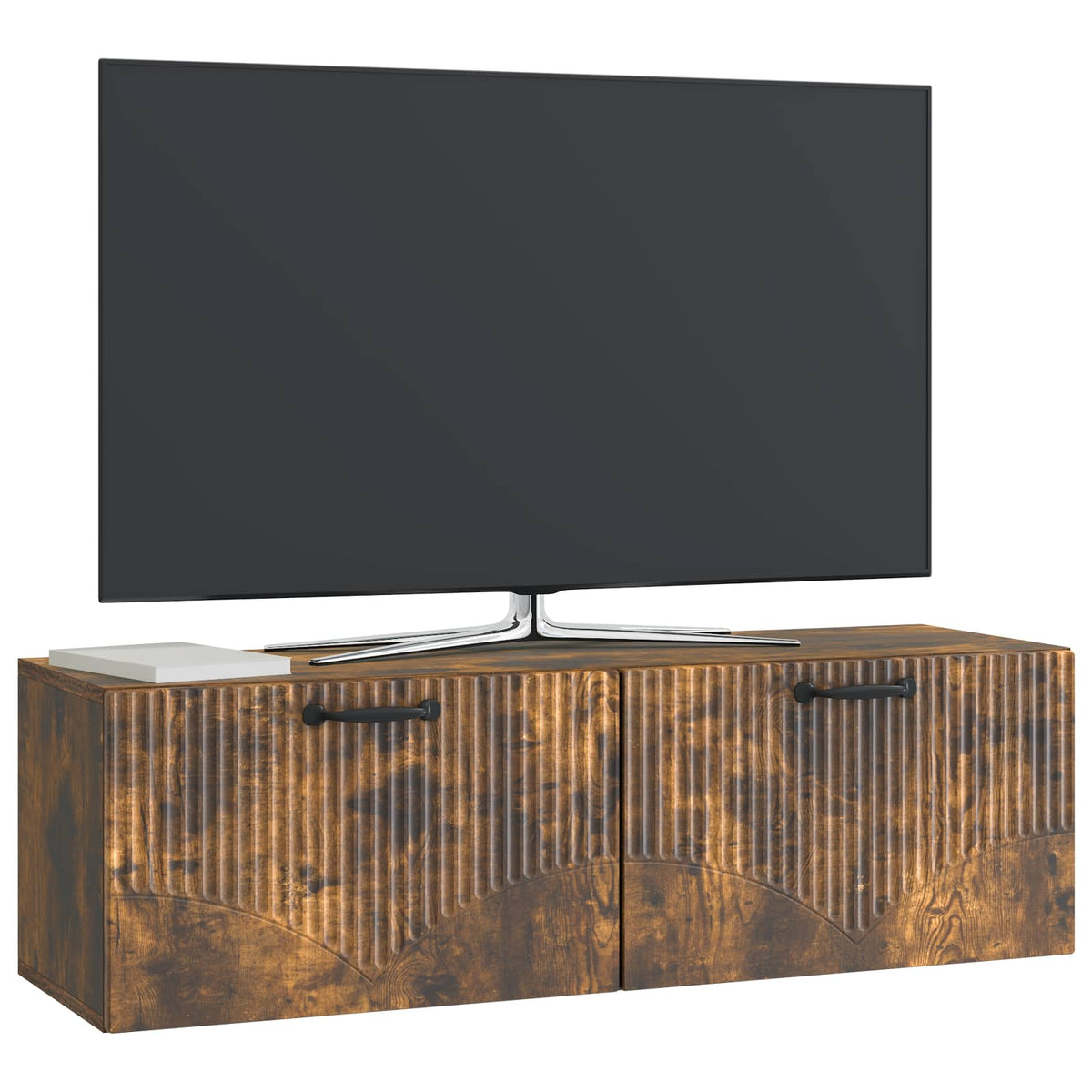 Nástěnná Tv Skříň Kouřový Dub 98 X 31 X 30 Cm Kompozitní Dřevo