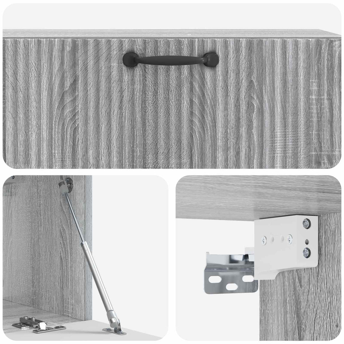 Nástěnná Tv Skříň Šedá Sonoma 98 X 31 X 30 Cm Kompozitní Dřevo