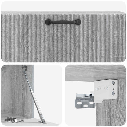 Nástěnná Tv Skříň Šedá Sonoma 98 X 31 X 30 Cm Kompozitní Dřevo