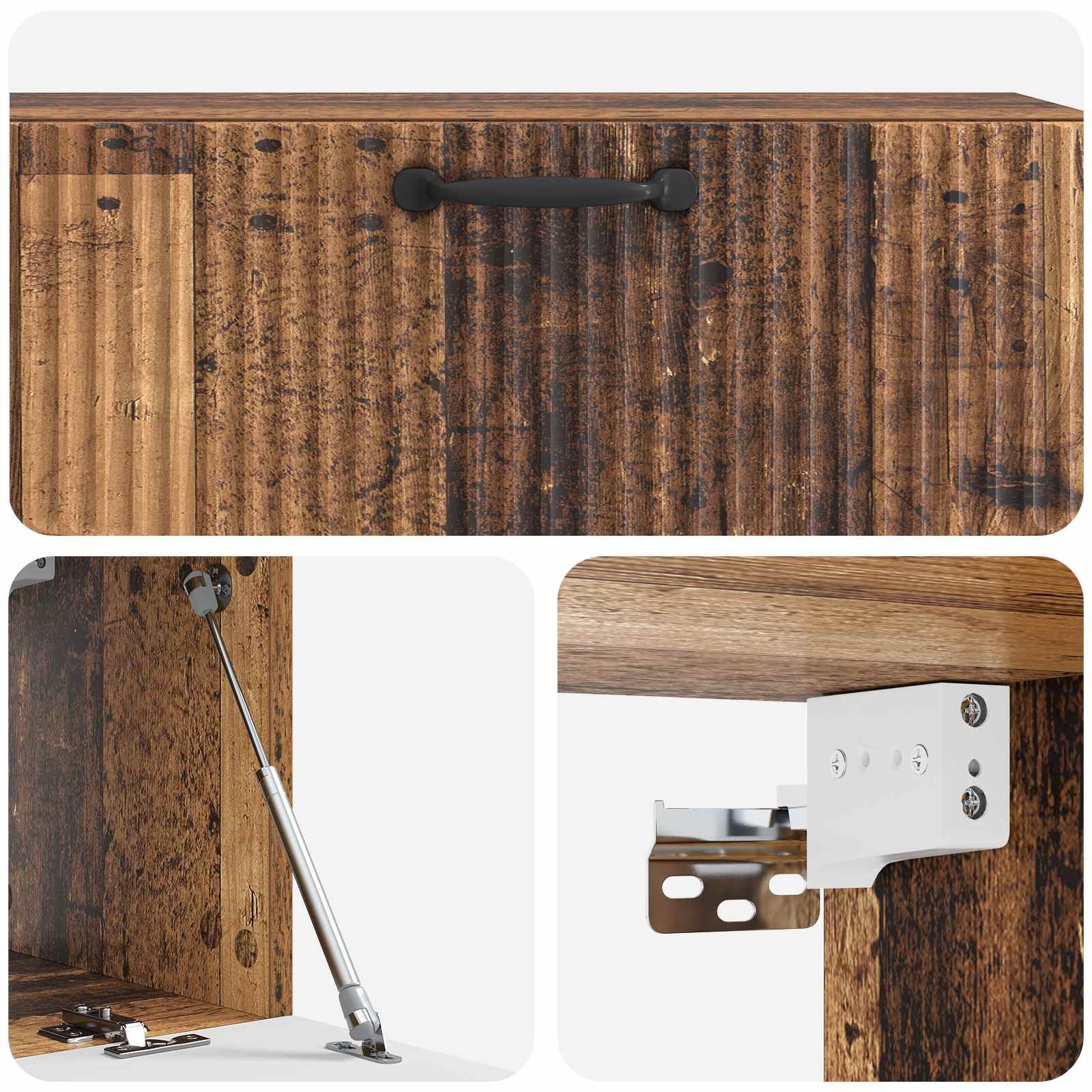 Nástěnná Tv Skříň Staré Dřevo 98 X 31 X 30 Cm Kompozitní Dřevo