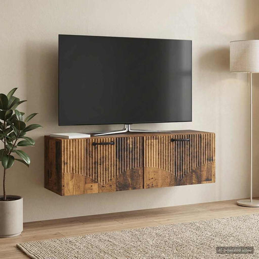 Nástěnná Tv Skříň Staré Dřevo 98 X 31 X 30 Cm Kompozitní Dřevo