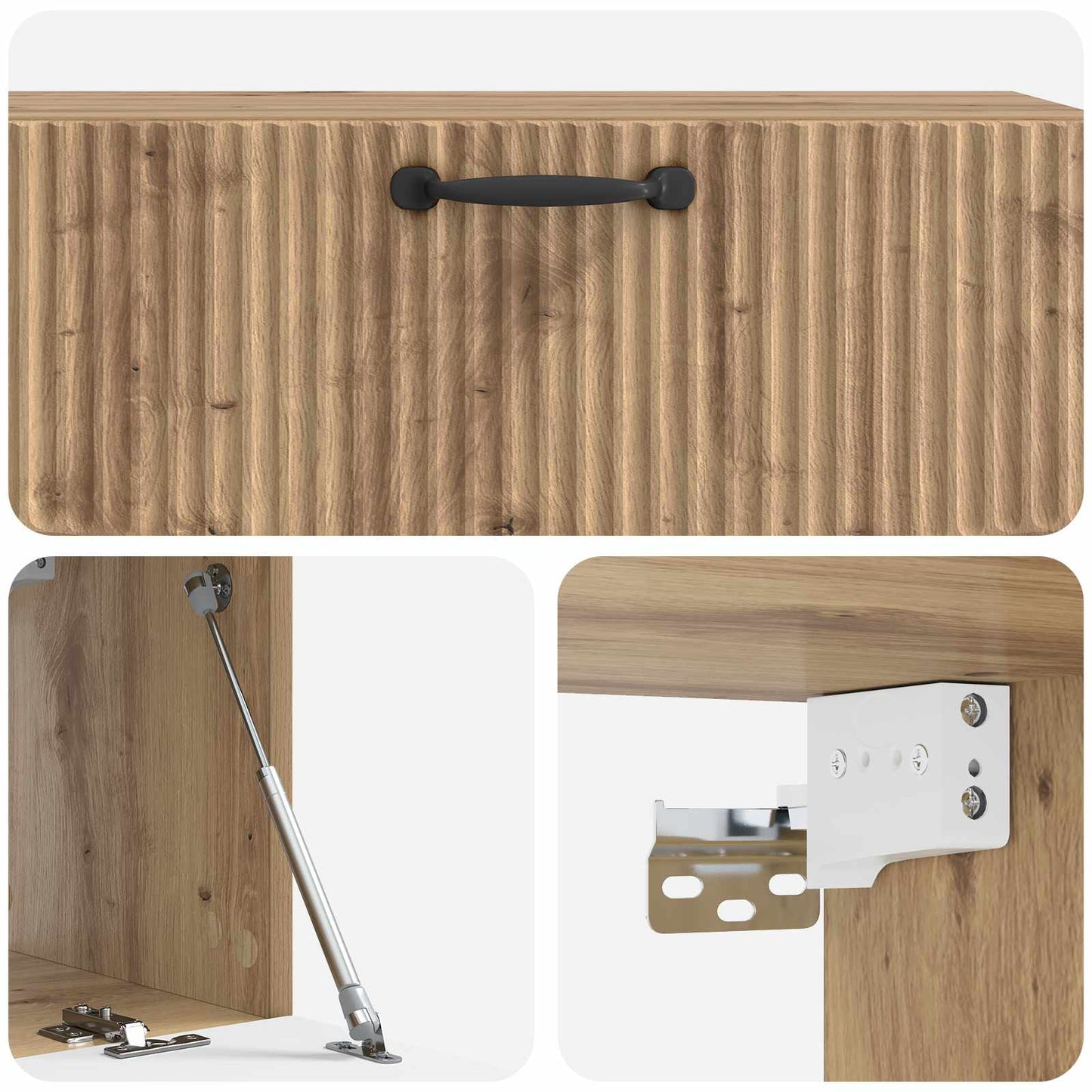 Nástěnná Tv Skříň 98 X 31 X 30 Cm Dub Artisan Kompozitní Dřevo