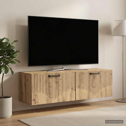 Nástěnná Tv Skříň 98 X 31 X 30 Cm Dub Artisan Kompozitní Dřevo