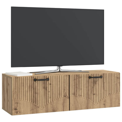 Nástěnná Tv Skříň 98 X 31 X 30 Cm Dub Artisan Kompozitní Dřevo